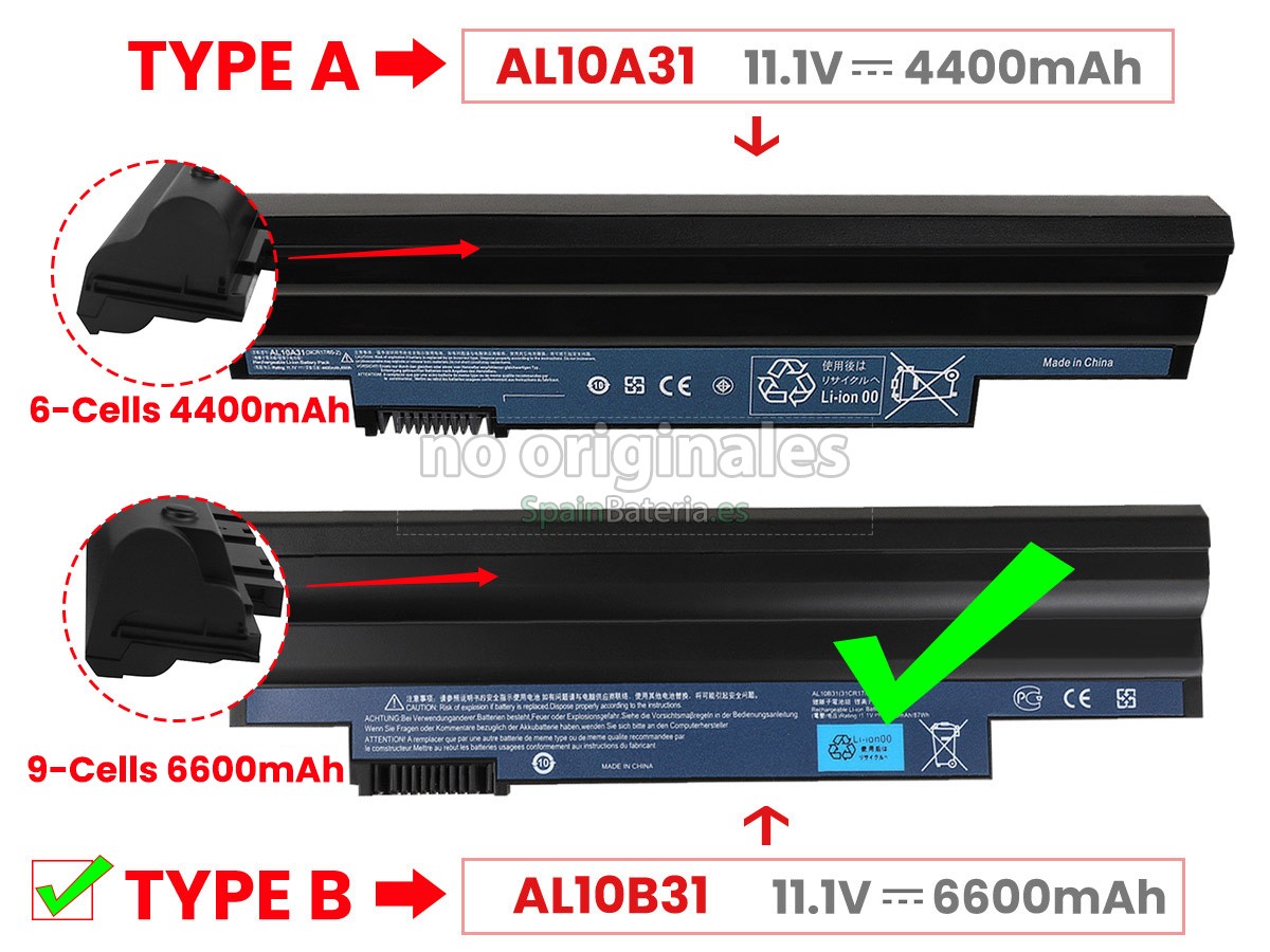 Alimentatore Caricabatteria 65W Per Acer Aspire One D257-13404 D257-13478 D257-13652