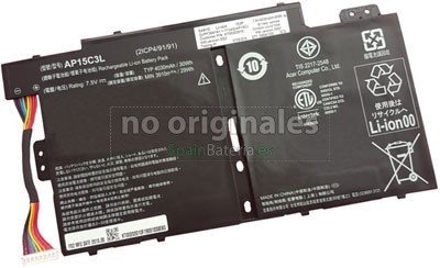 3 celdas 4030mAh batería Acer AP15C3L(2ICP4/91/91)