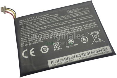 2 celdas 2640mAh batería Acer Iconia Tab B1-A71 8GB
