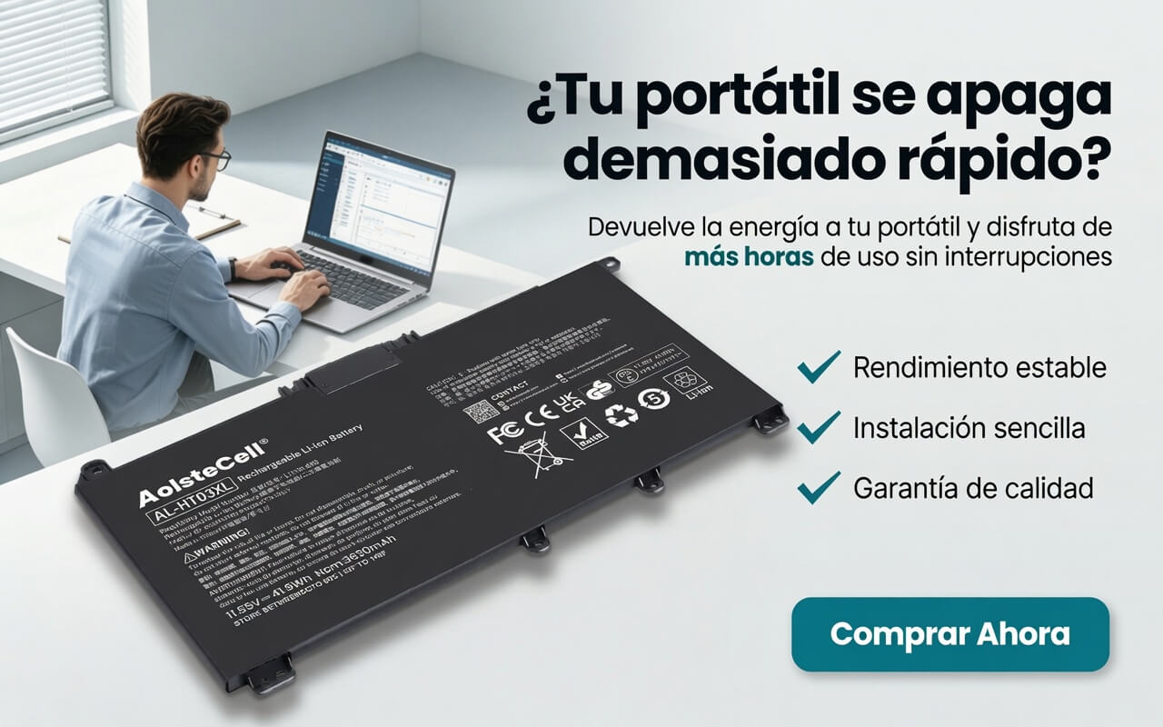 Batería HP HT03XL de Larga Duración para Portátil