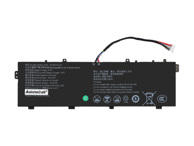 Batería de reemplazo AolsteCell 2874C4-4S1P