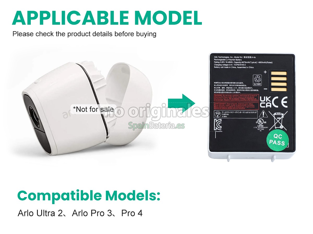 Batería para Arlo PRO 4