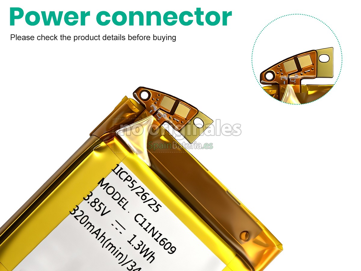 Batería para Asus ZENWATCH 3 WI503Q