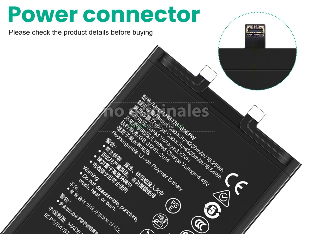 Batería para Honor HB476489EFW