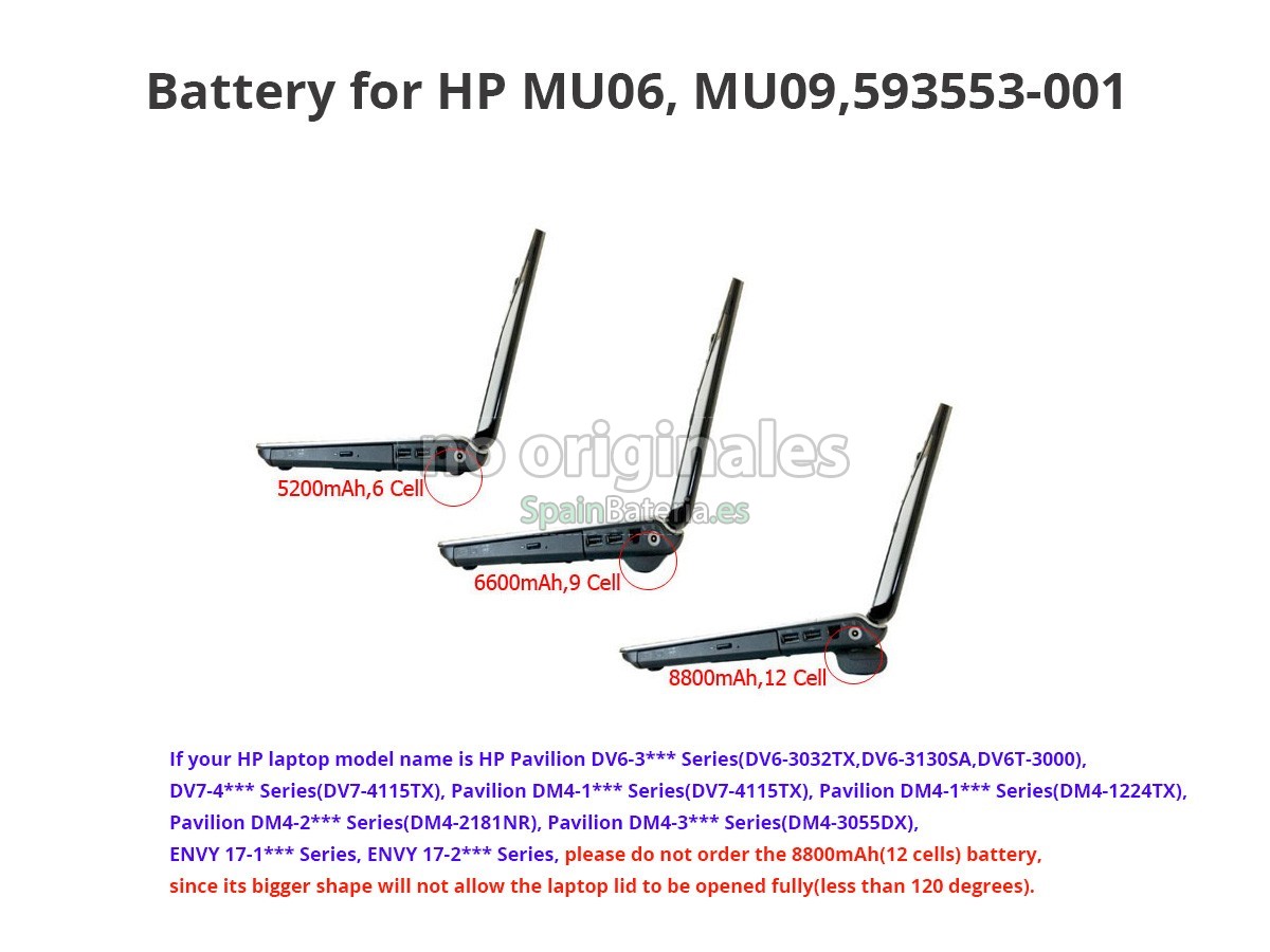 Batería para HP 593554-001