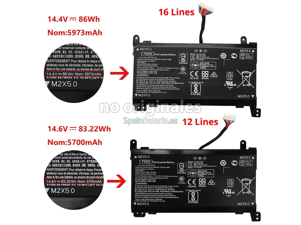Batería para HP Omen 17-AN113NS