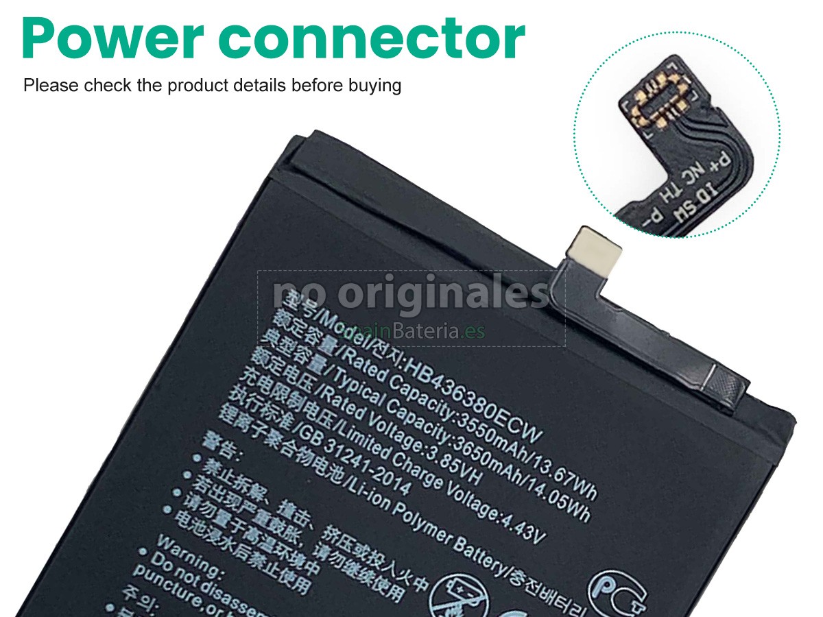 Batería para Huawei HB436380ECW