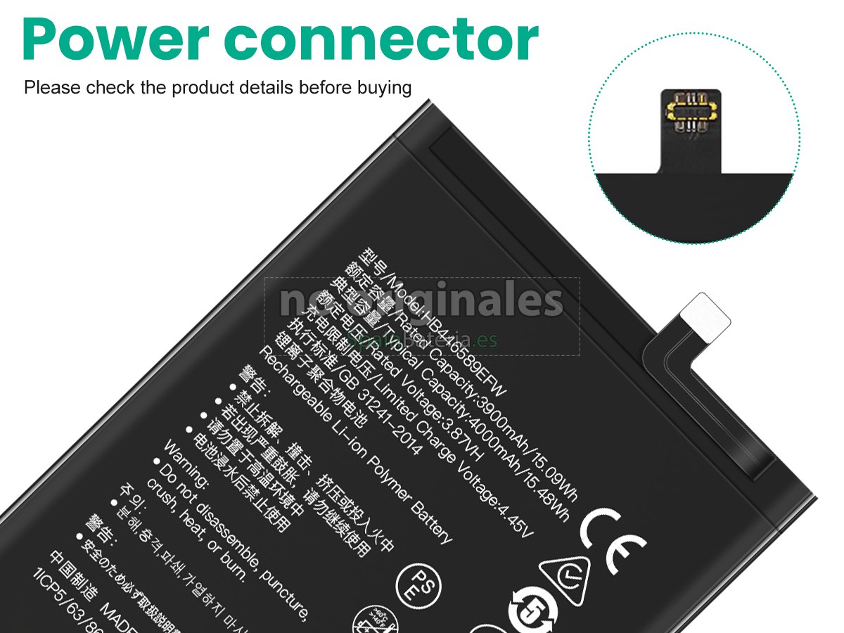 Batería para Huawei HB446589EFW
