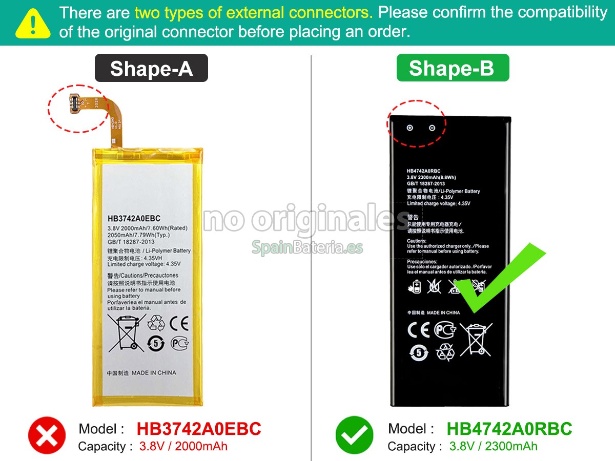 Batería para Huawei ASCEND G630