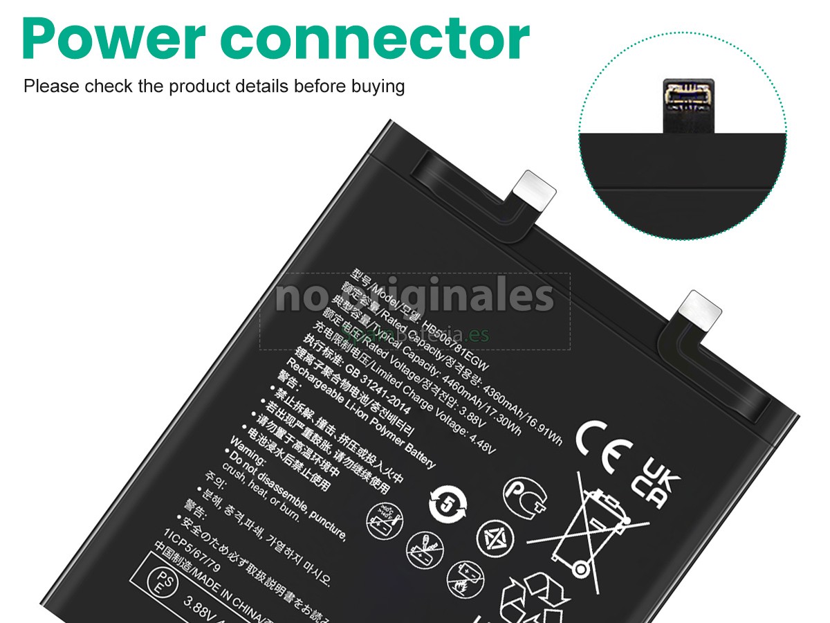 Batería para Huawei HB506781EGW