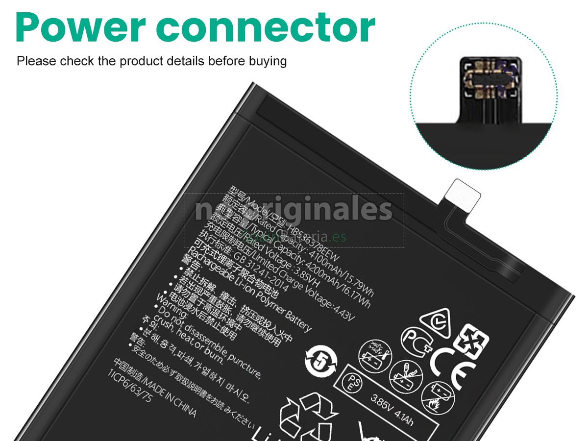 Batería para Huawei HB536378EEW