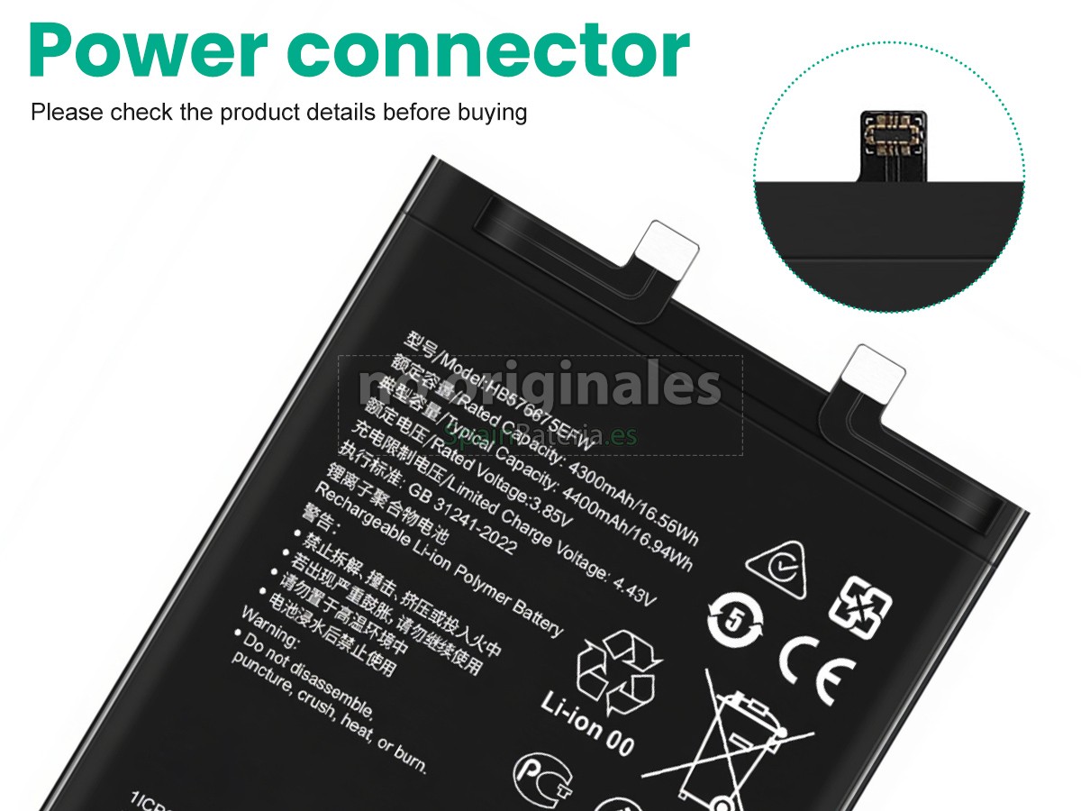 Batería para Huawei HB576675EFW