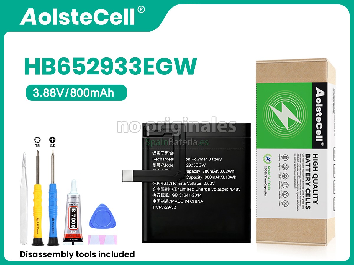 Batería para Huawei HB652933EGW