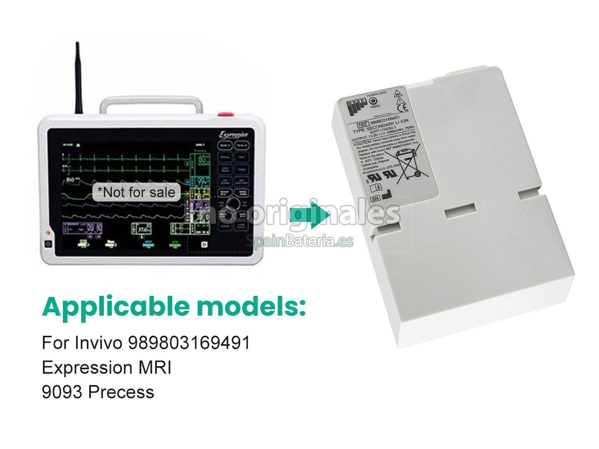 Batería para Invivo 9093 PRECESS