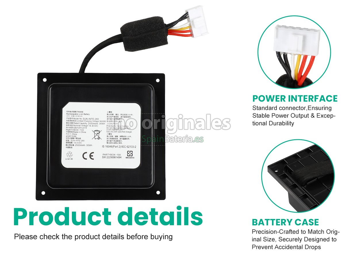 Batería para JBL SUN-INTE-260