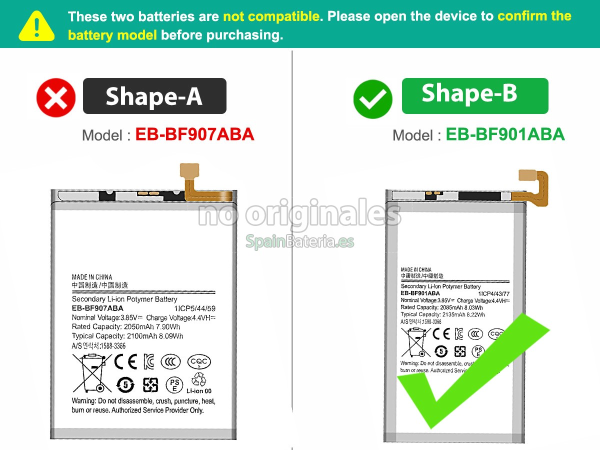 Batería para Samsung W2020