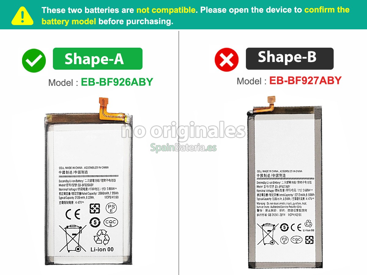 Batería para Samsung GALAXY Z FOLD 3 5G 7.6INCH SM-F9260
