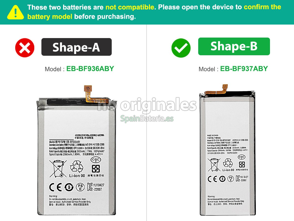 Batería para Samsung GALAXY Z FOLD 4 SM-F936U