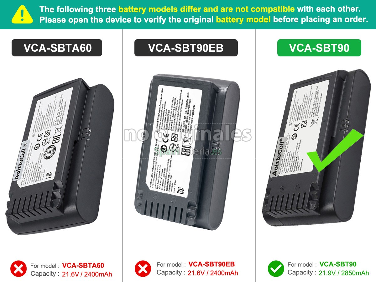 Batería para Aspiradora Samsung VS20T7511T5/AA
