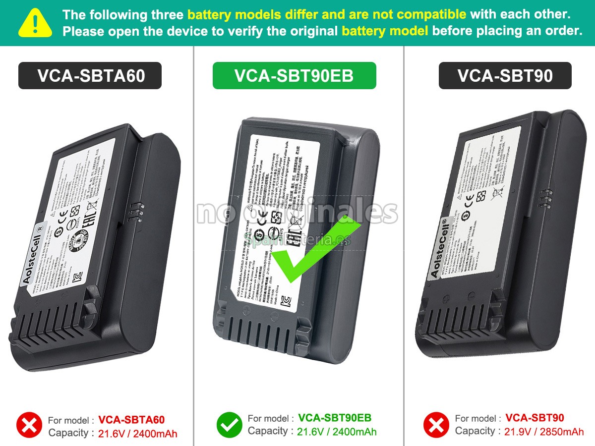 Batería para Aspiradora Samsung VS20T7511T5/AA