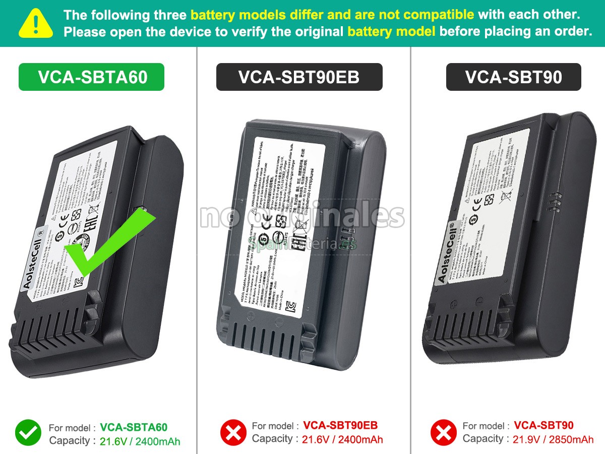 Batería para Aspiradora Samsung VS20T7511T5/AA