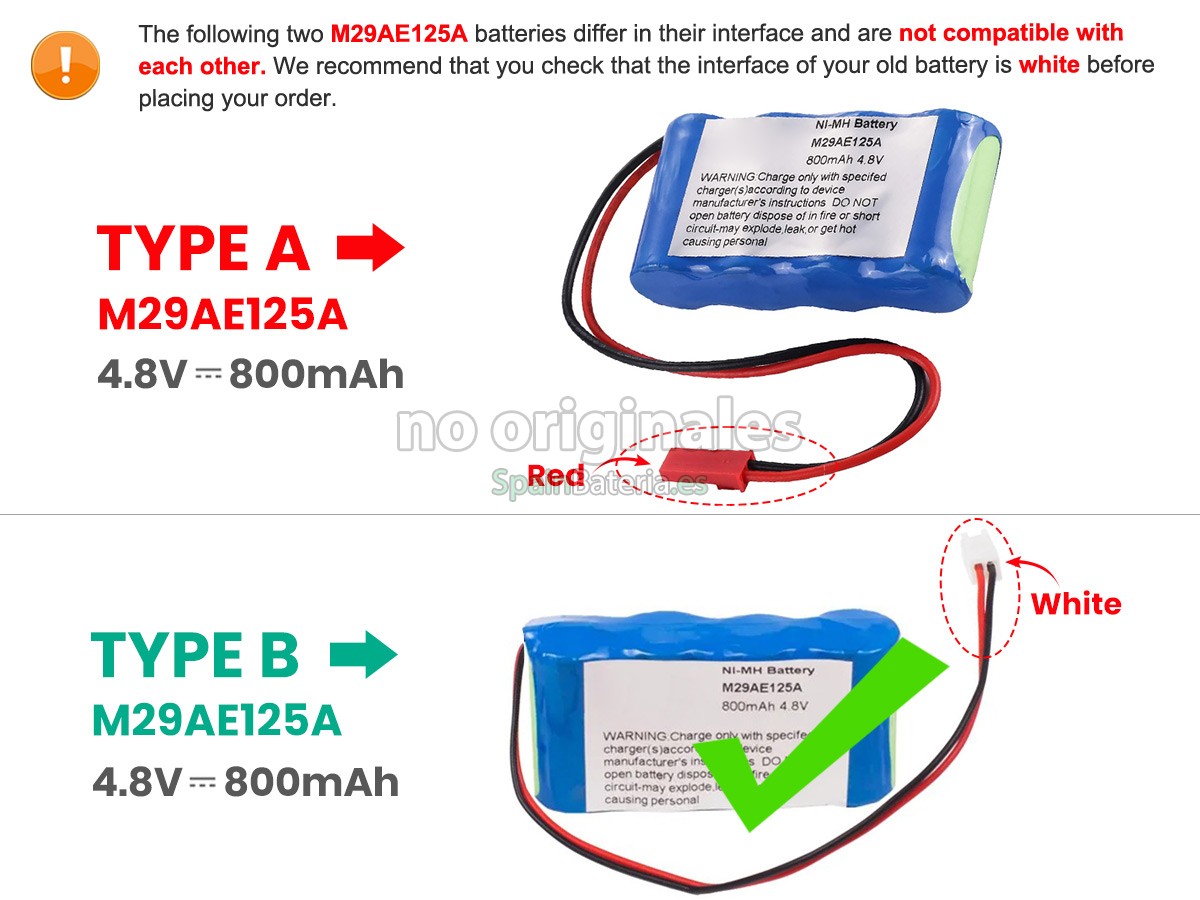 Batería para TPS M29AE125A