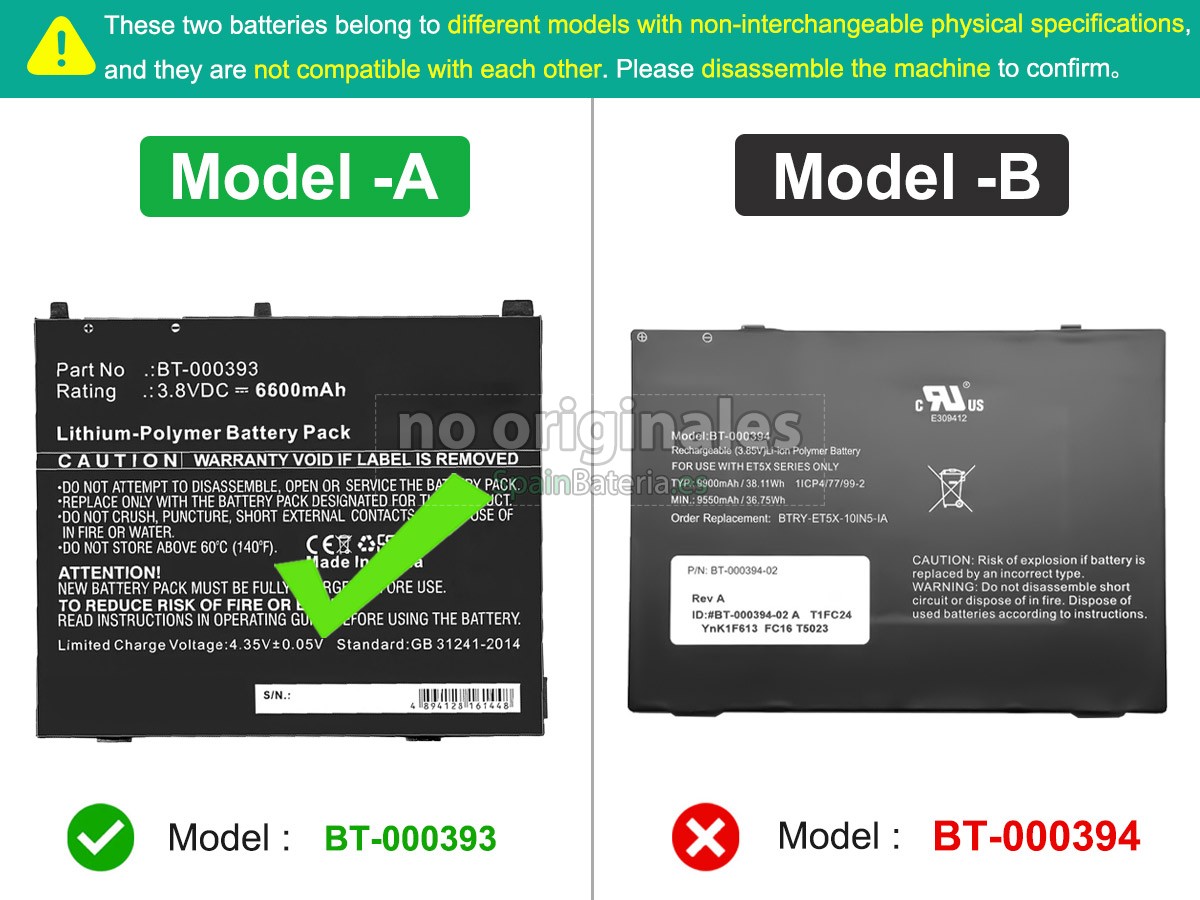 Batería para Zebra ET50