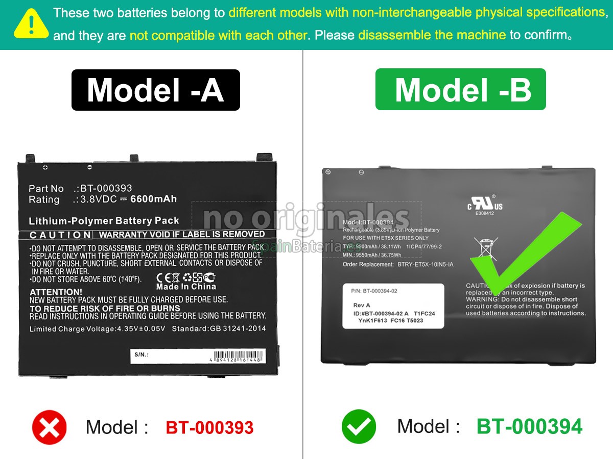 Batería para Zebra ET50